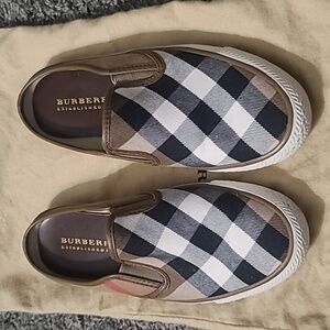 Burberry Nova Check Plaid Slip On Sneaker Shoe Women's EU 36 US 6